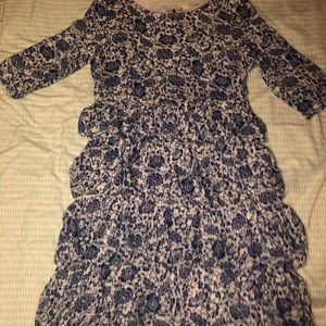 Dainty jewels dress blue and white layered